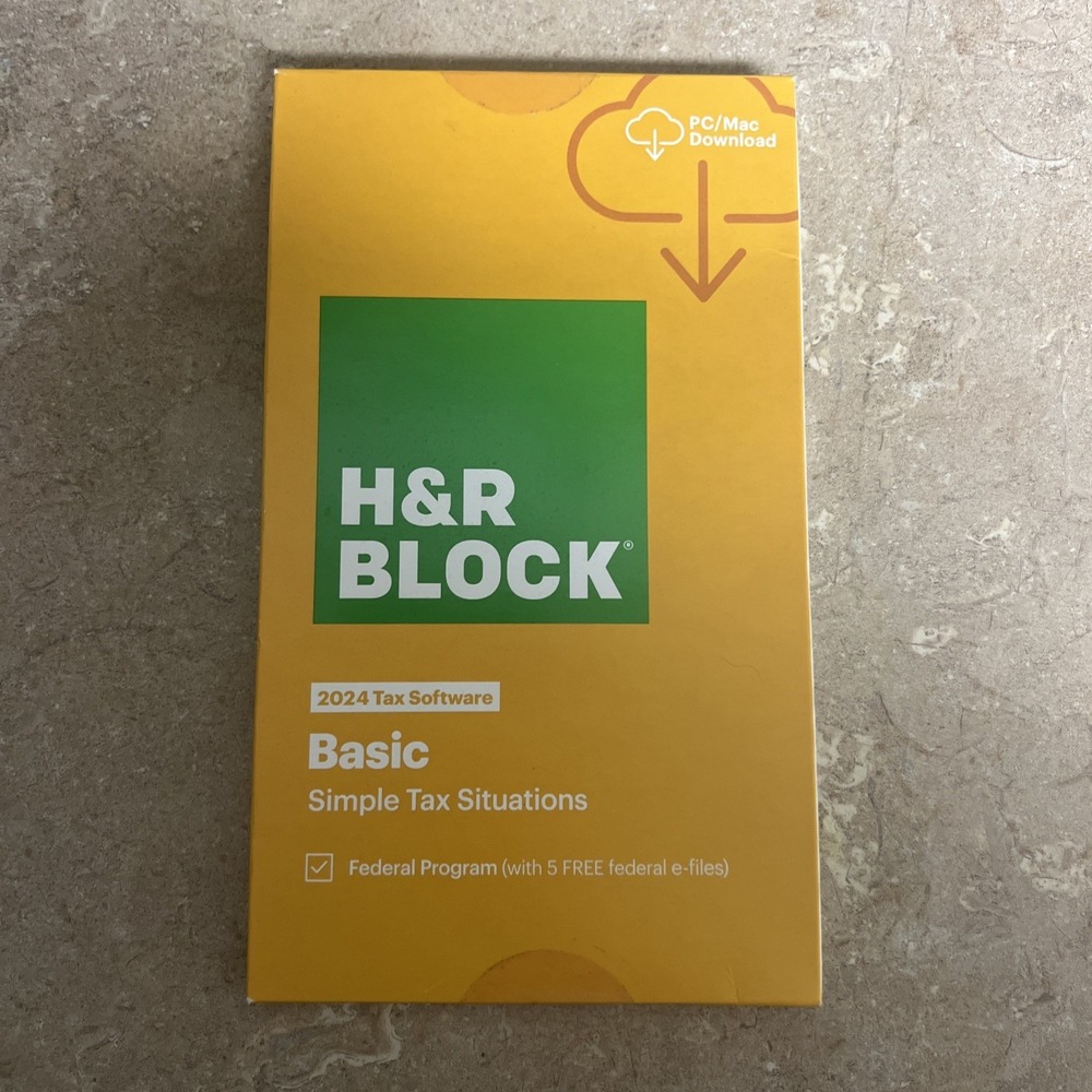 H&R Block Tax Software Basic‎ 2024 PC/Mac [Key Card]